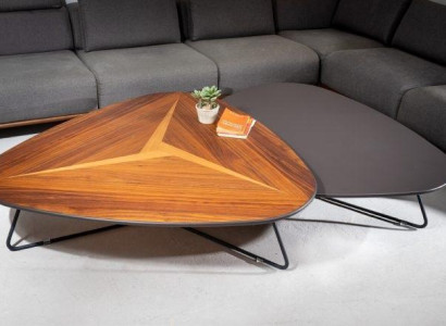 Modern wood coffee tables in a set of 2, side tables new in living room